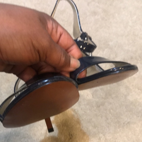 Marc Fisher Navy Blue Ankle Strap Sandals-Size 10 - Picture 7 of 9